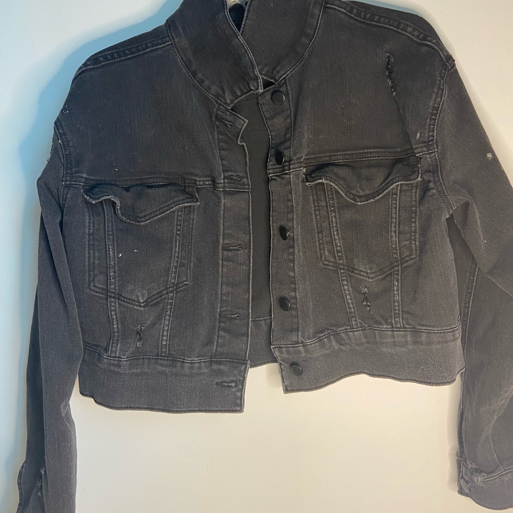 Wild fables black jean jacket size medium